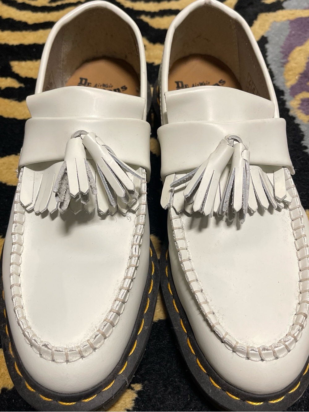 Doc Martens White Tassel Loafers